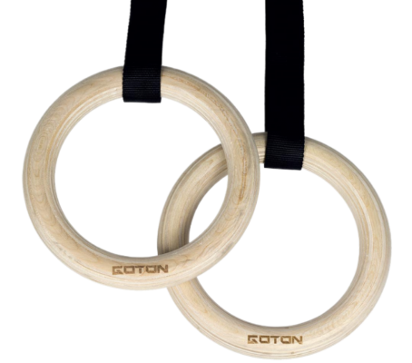 ANILLAS DE MADERA Ø32 mm GOTON (PAR) CON CINTAS GT3006