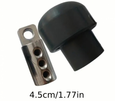 SET FINAL DE CABLE PRISIONERO CON ANILLA ACERO INOX. PARA CABLES DE 4mm, 5mm y 6mm + PROTECTOR BOLA GOMA + MOSQUETÓN VS-SAT-FNCB