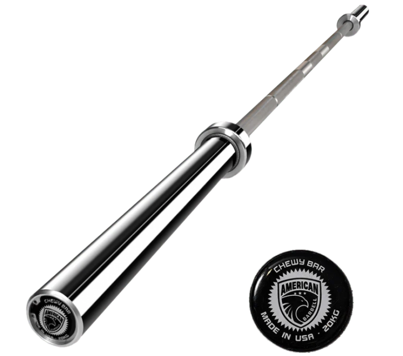 BARRA POWERLIFTING AMERICAN BARBELL CHEWY BAR ACERO INOXIDABLE NORMATIVA IPF - Foto 1/5